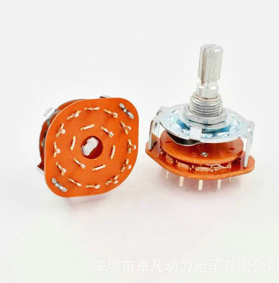 Kwaliteit Meer dan 10000 cycli Mechanische levensduur Roterende circuits Schakelaars DC30V 0.3A Max. fabriek