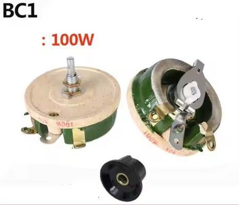 Kwaliteit BC1 High Power Sliding Rheostat porseleinen schijf verstelbare weerstand 25W 50W 100W 500W fabriek