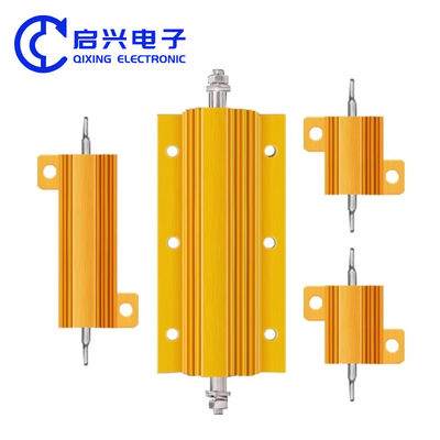 RX24 50W 5% hoogvermogen weerstand veroudering belasting audio LED metalen autoweerstand 100 ohm Gold aluminium shell weerstand