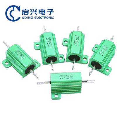 High Power Wirewound Resistor 25w Groen Metalen Aluminium Hoes Resistor
