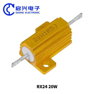 Hoogvermogen Gold Aluminium Shell Draadwond Resistor 20W OEM ODM