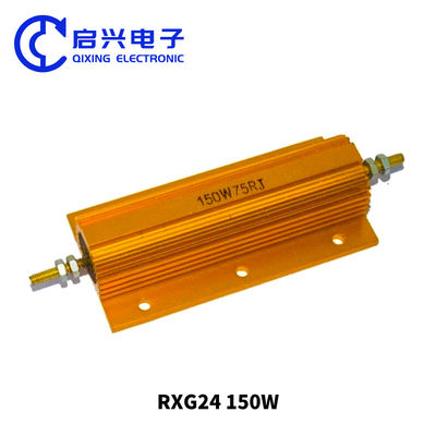 Rxg24 Wire Wound Resistor 25W 50W 75W 100W 200W 300W 500W High Power Gold Aluminium Shell Resistor
