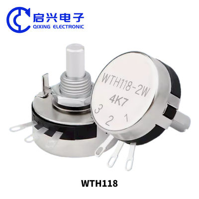WTH118-2W 100k Dual Gang Potentiometer met Switch Carbon Linear Variable Turn