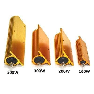 RX24 Gold Aluminium Case Resistor Hoog vermogen 25W 50W 100W 200W 300W Car Current Limiting Load Element