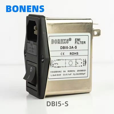 DBI5-S EMI-filter met dubbele lont en schakelaar voor bulk aankopen en lage minimum order