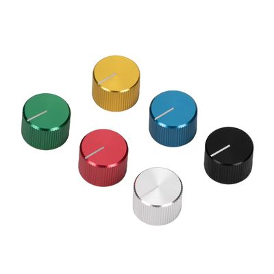 Gitaarknop van massief aluminium knop potentiometerknop met aanwijzingslijn 6,35/6,0 mm Schachtgatdiameter O.D. 20 mm