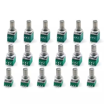RK097N 15mm Handle 3 5 6 Pin Audio Shaft Gesloten potentiometer Voor Audio Versterker Aanpassing