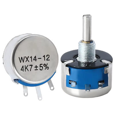 WX14-12 3W Single-Turn Wire-Wound Potentiometer zonder vergrendeling 470 Ohm 1K 2K2 4K7 10K voor industriële toepassingen