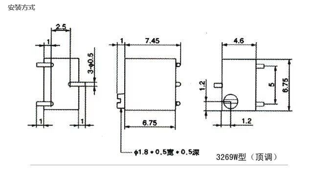 3269X, 3269P, 3269W BONENS Multi-Turn SMD Precision Trimmer Potentiometers / Verstelbare weerstanden 13