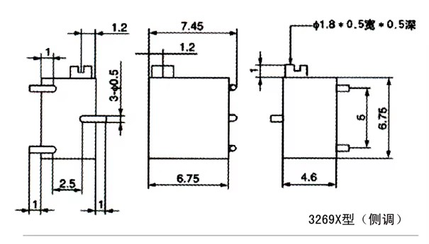 3269X, 3269P, 3269W BONENS Multi-Turn SMD Precision Trimmer Potentiometers / Verstelbare weerstanden 14