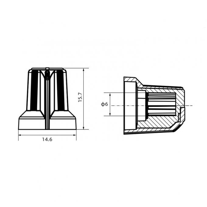 AG1 D Schacht 15X16mm Plastic potentiometer knoppen Verschillende soorten Elektronische accessoires 6