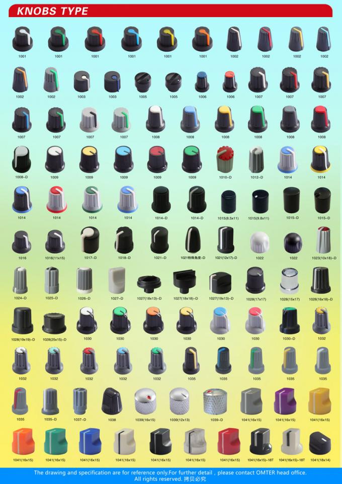 AG1 D Schacht 15X16mm Plastic potentiometer knoppen Verschillende soorten Elektronische accessoires 12